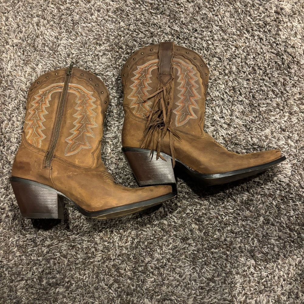Durango Brown Heeled Western Boots